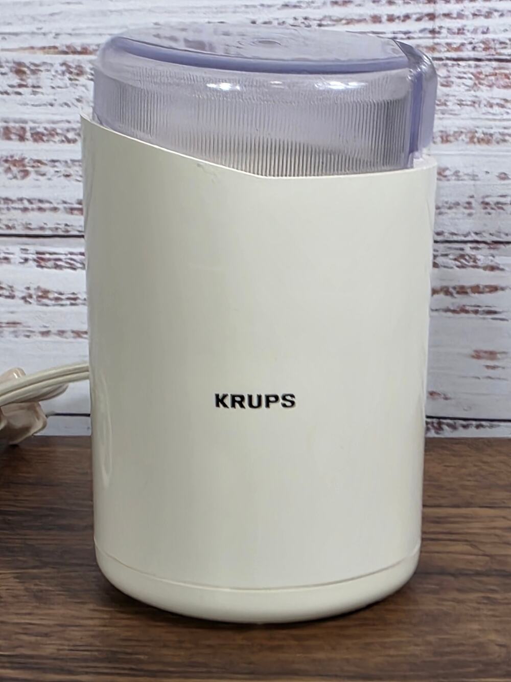 VTG Krups Type 208 Coffee Grinder Ivory Tested Working Made in Hong Kong